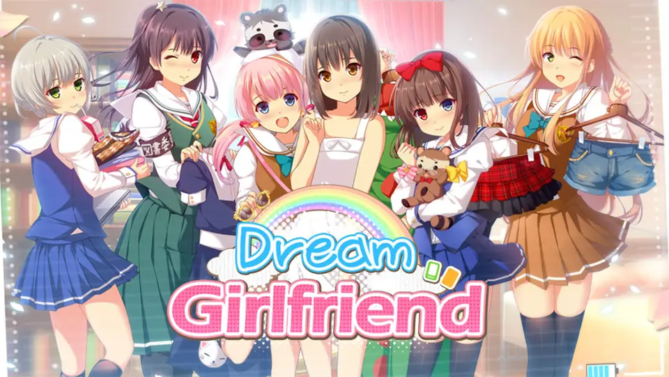 Giao diện game Dream Girlfriend với nhân vật anime tùy chỉnh