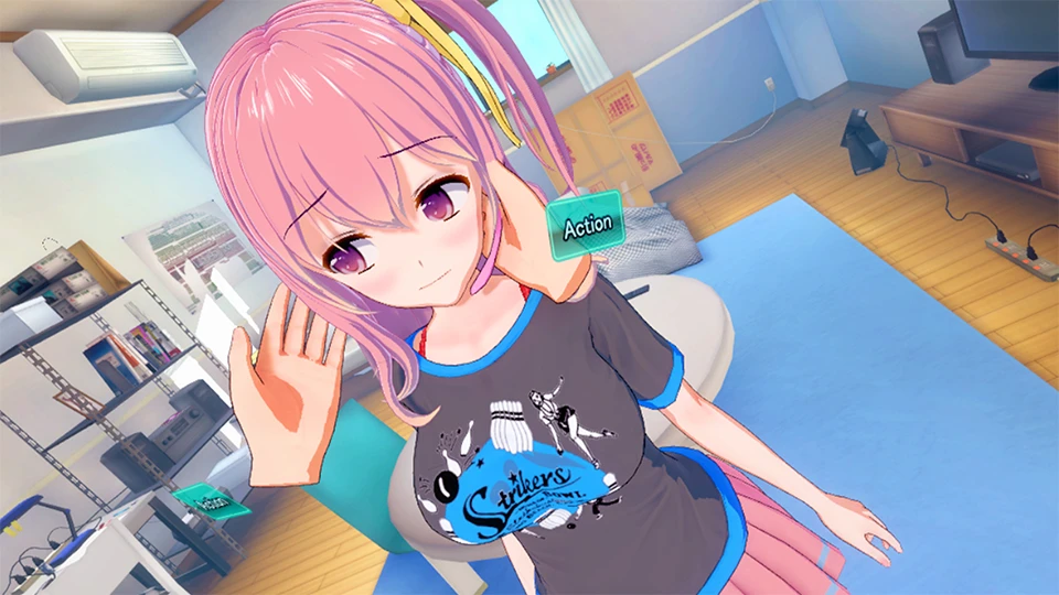 Giao diện game nuôi vợ ảo 18+ trên điện thoại Android với đồ họa anime