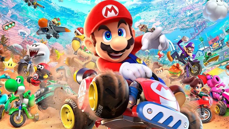 Giao diện gameplay Mario Kart World trên Nintendo Switch 2