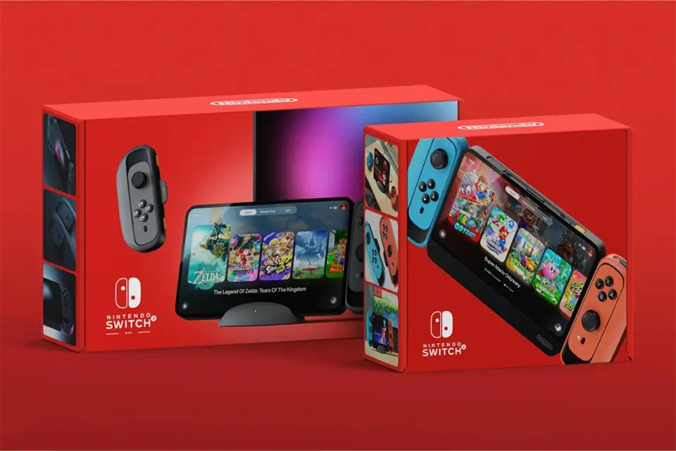 Hộp sản phẩm Nintendo Switch 2 mới ra mắt năm 2025