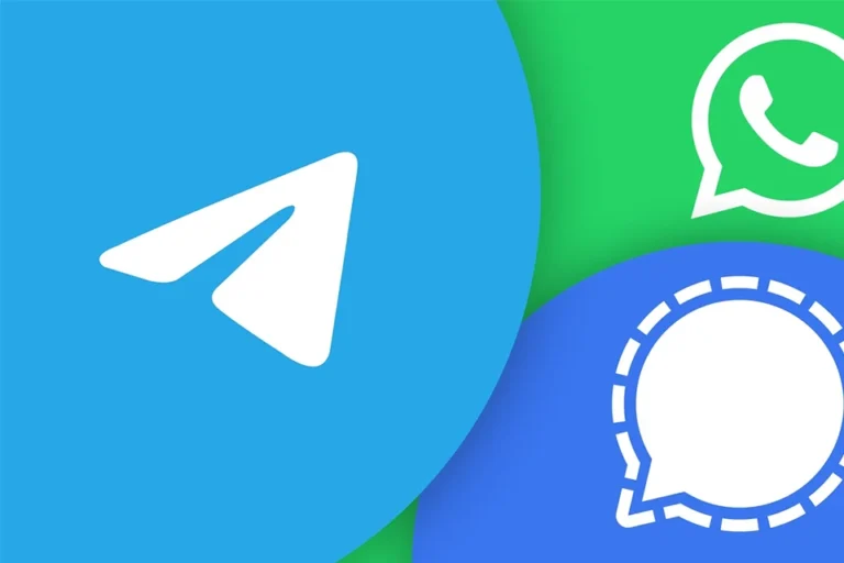 Biểu tượng của ba ứng dụng nhắn tin Telegram, WhatsApp và Signal – các lựa chọn thay thế Telegram tốt nhất năm 2025 với tính năng bảo mật và miễn phí.