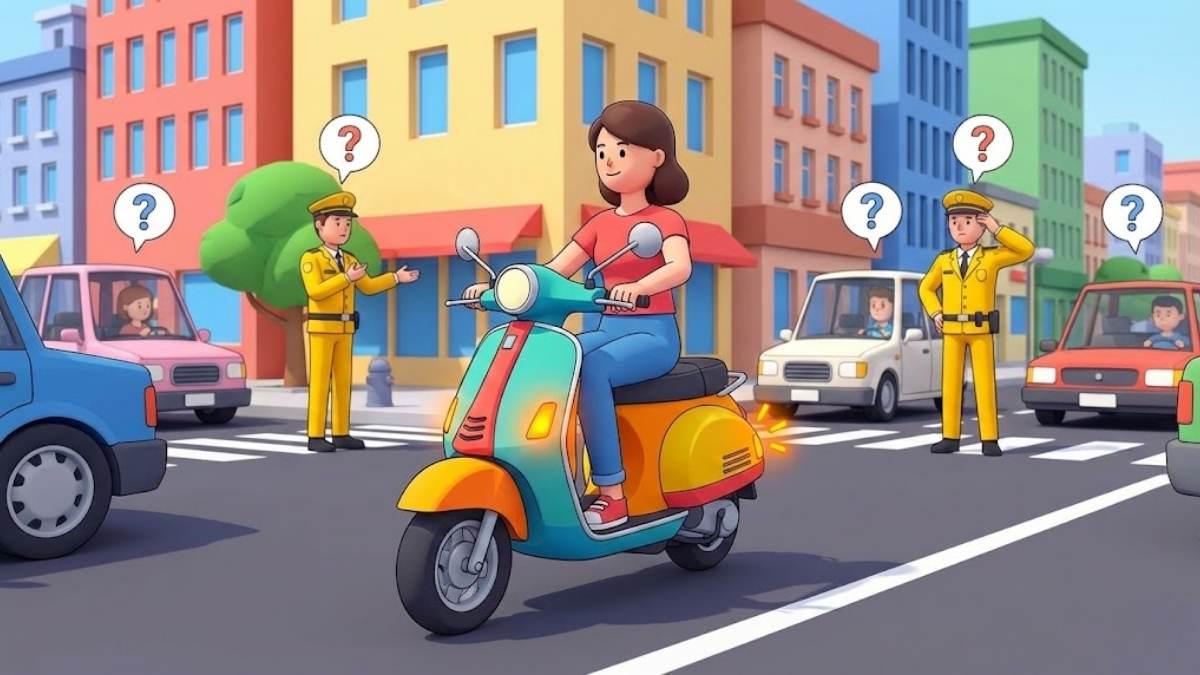 Tình huống giao thông hài hước xi nhan phải rẽ trái